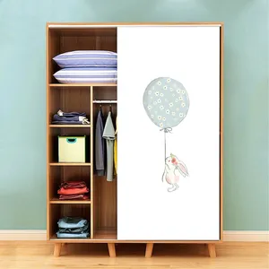 استیکر دیواری کودک مدل خرگوش و بادکنک آبی