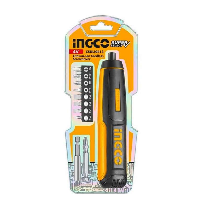 پیچ گوشتی شارژی اینکو مدل CSDLI0413-4V مجموعه 12 عددی