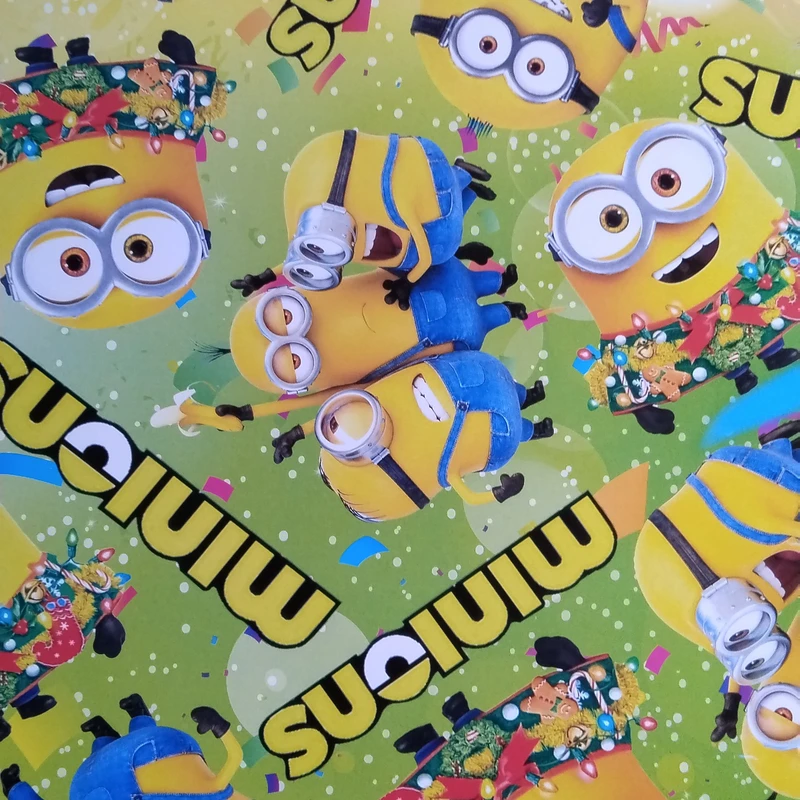 کاغذ کادو مدل مینیون سایز 50*70 سانتی متر مجموعه 5 عددی