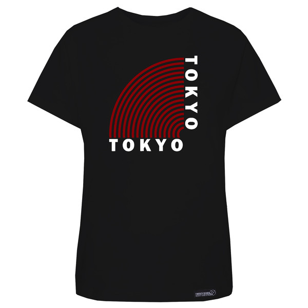 تی شرت آستین کوتاه زنانه 27 مدل Tokyo کد KV251 رنگ مشکی