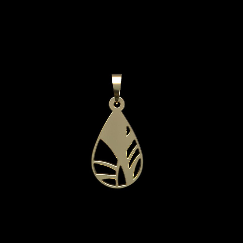 آویز گردنبند طلا 18 عیار زنانه مدوپد مدل هندسی کد PA1-13724