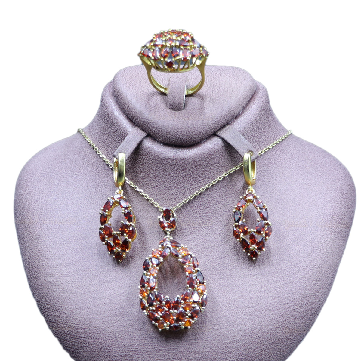 نیم ست نقره زنانه مدل EH167