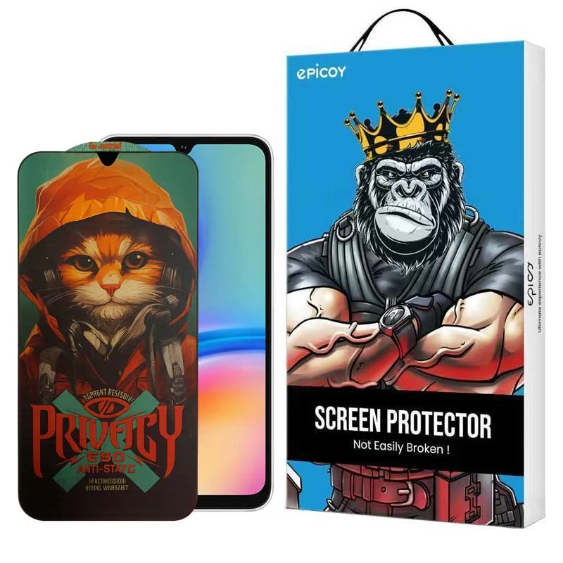 محافظ صفحه نمایش حریم شخصی اپیکوی مدل Privacy Hoodie Cat مناسب برای گوشی موبایل سامسونگ Galaxy A06s