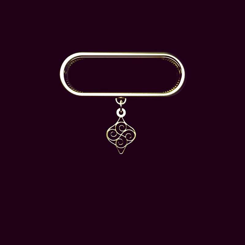 آویز ساعت طلا 18 عیار زنانه مدوپد مدل هندسی کد SJ1-1251