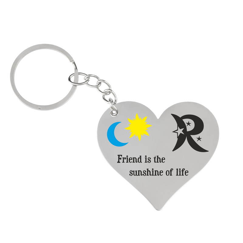 جاکلیدی گيلواره زراوشان مدل حرف R طرح ماه و خورشید  کد DF020