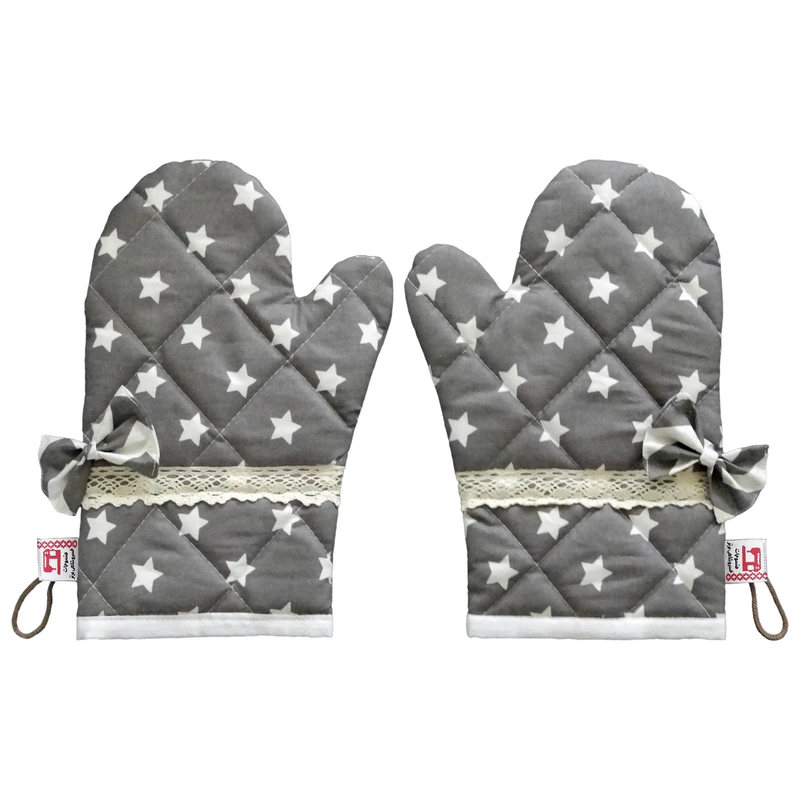 دستکش فر منسوجات خسروشاهی برتر مدل  کلاسیک طرح ستاره کد DASK26 بسته 2 عددی