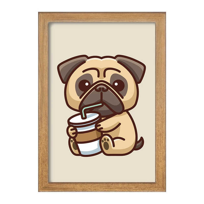 تابلو خندالو مدل حیوانات بامزه سگ کد 28381