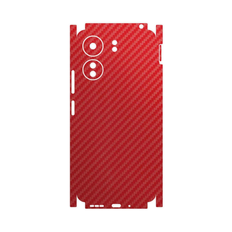 برچسب پوششی ماهوت مدل Red-Fiber-FullSkin مناسب برای گوشی موبایل شیائومی Redmi 13C
