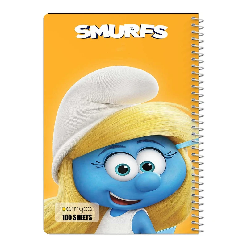دفتر مشق 100 برگ سیمی کارنیکا طرح اسمورف ها Smurfs کد 36850