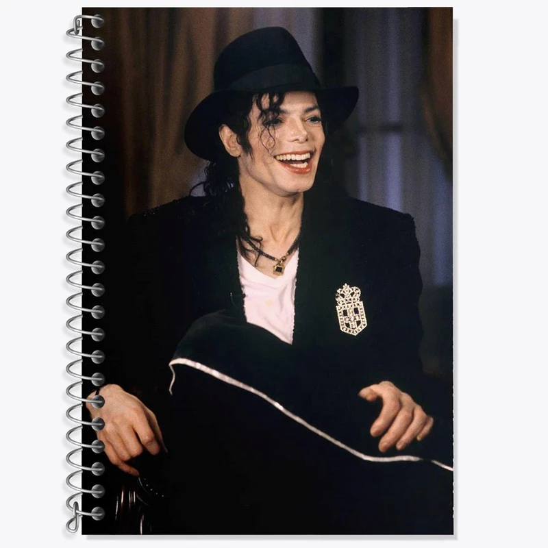 دفتر زبان 50 برگ خندالو مدل دو خط طرح مایکل جکسون Michael Jackson کد 19231