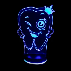 چراغ خواب کودک مدل بالبینگ سه بعدی دندان فانتزی کد 1540