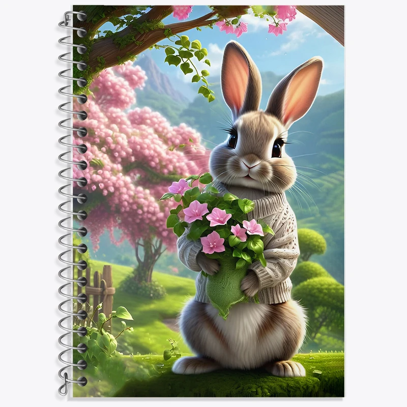 دفتر نت موسیقی 50 برگ خندالو طرح خرگوش کیوت کد F6767