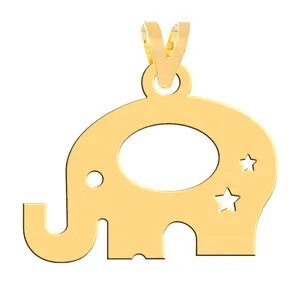 آویز گردنبند طلا 18 عیار زنانه فرشته طرح  فیل مدل WNL-000425