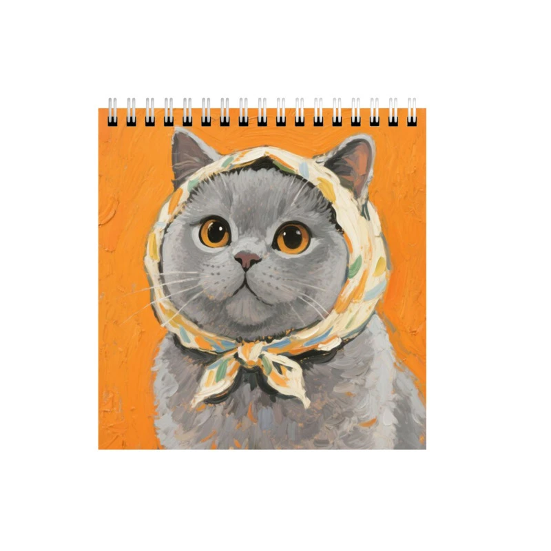 دفتر طراحی 50 برگ طرح گربه کد 8862744