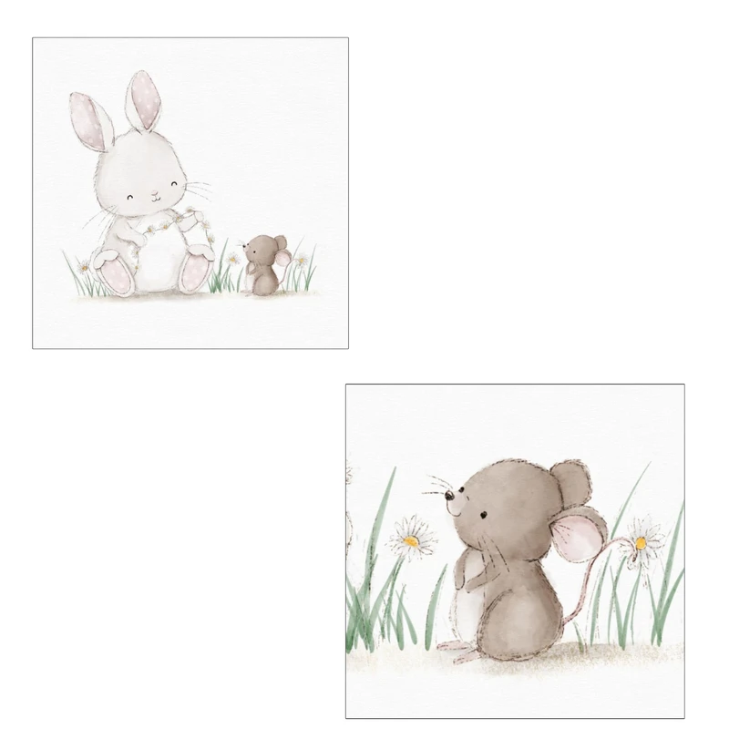 کاشی مدل خرگوش و موش بسته 2 عددی