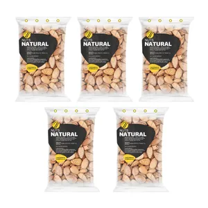 بادام پوست کاغذی خام نچرال - 100 گرم بسته 5 عددی 