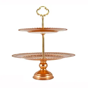 شیرینی خوری مسی مدل دو طبقه کد C100