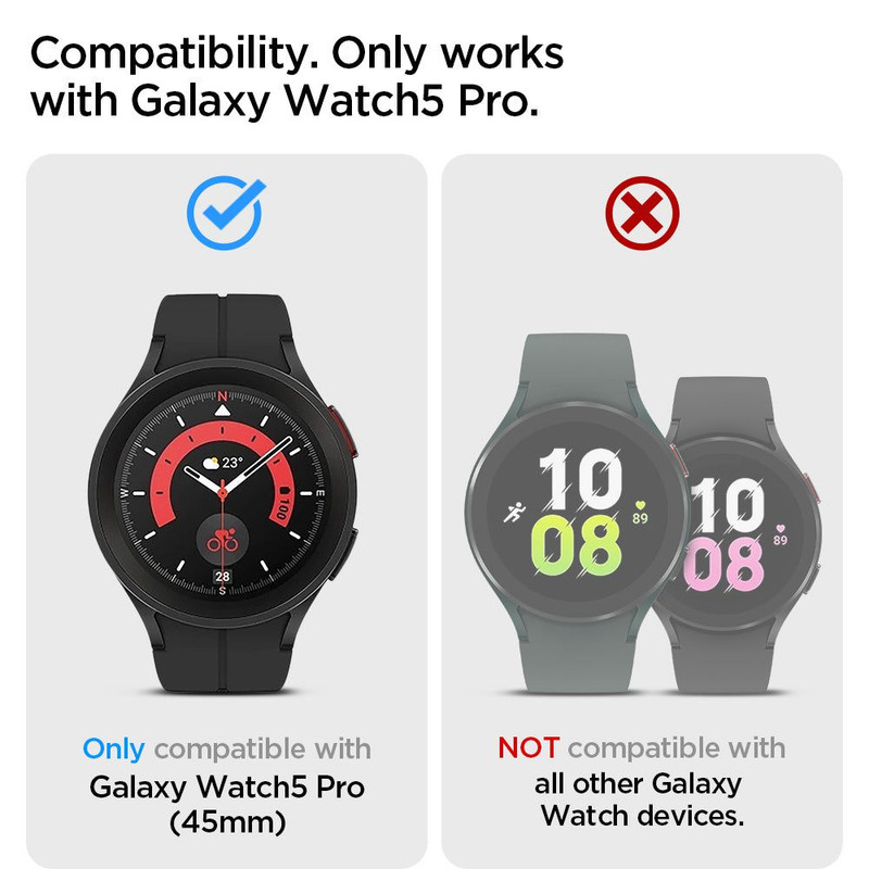 بند اسپیگن مدل Rugged Armor Pro مناسب برای ساعت هوشمند سامسونگ Galaxy Watch5 Pro 45mm 3