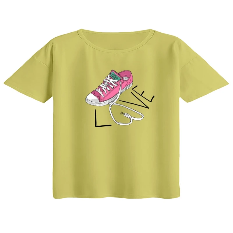 کراپ تی‌شرت آستین کوتاه زنانه مدل کتونی کد ۷