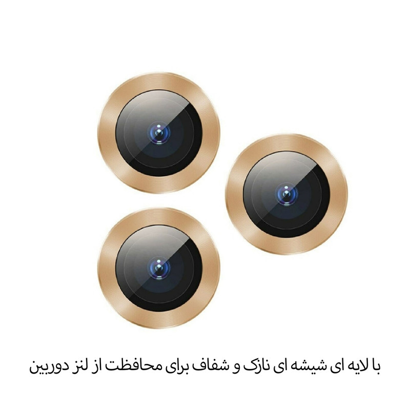محافظ لنز دوربین شیلد گلس مدل RING مناسب برای گوشی موبایل اپل iPhone 12 / 12 mini