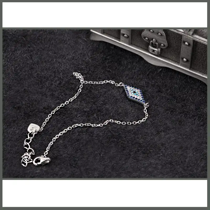 دستبند نقره زنانه جی تی ای مدل چشم نظر