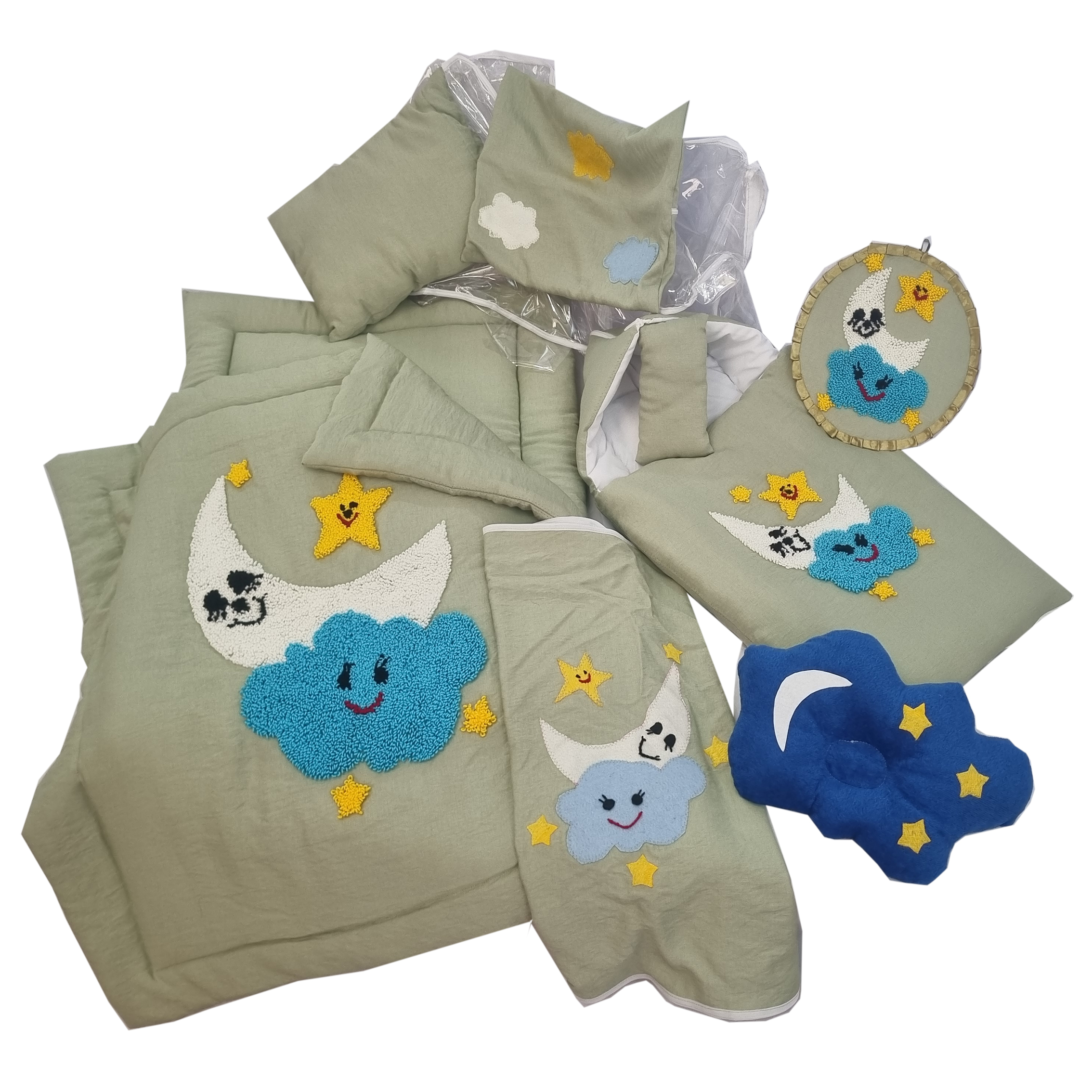 سرویس خواب 10 تکه کودک طرح ماه و ستاره