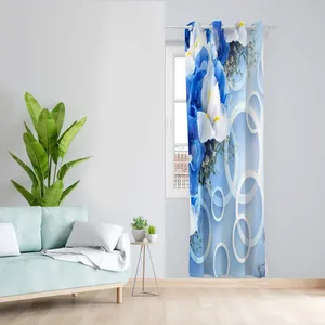 پرده طرح گل مدل مخمل پانچی کد 4944 z سایز 140x200 سانتی متر