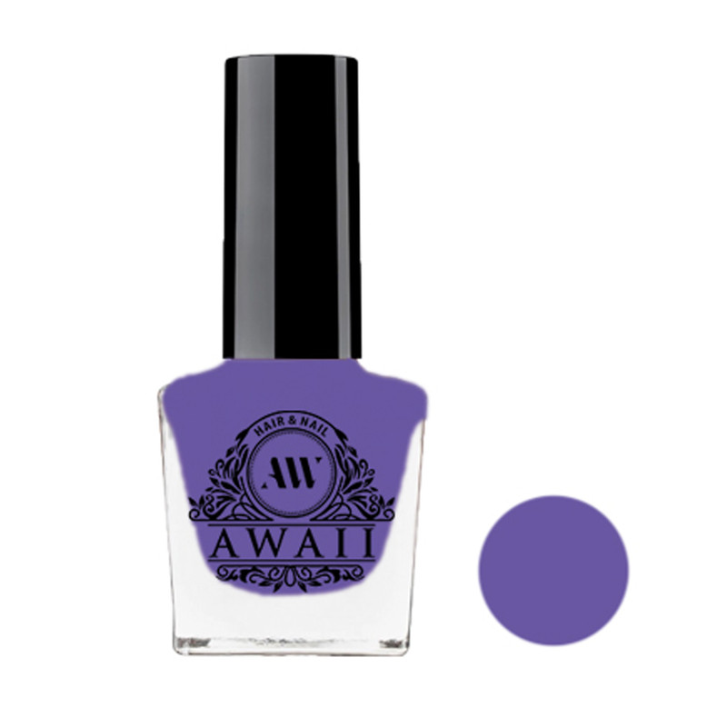 لاک براق ناخن آوایی مدل ساده شماره 140 رنگ بنفش