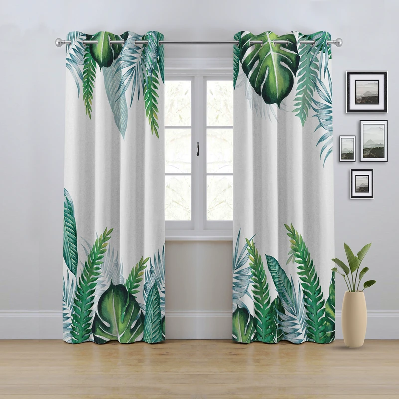 پرده مدل پانچی طرح انجیری سایز 280x145 سانتی متر