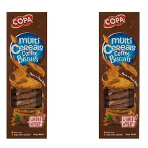 بیسکویت سبوس دار چند غله با طعم قهوه کوپا - 150 گرم بسته 2 عددی