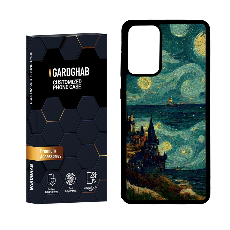 کاور گارد قاب مدل پشت گلس هنری مناسب برای گوشی موبایل سامسونگ Galaxy A72