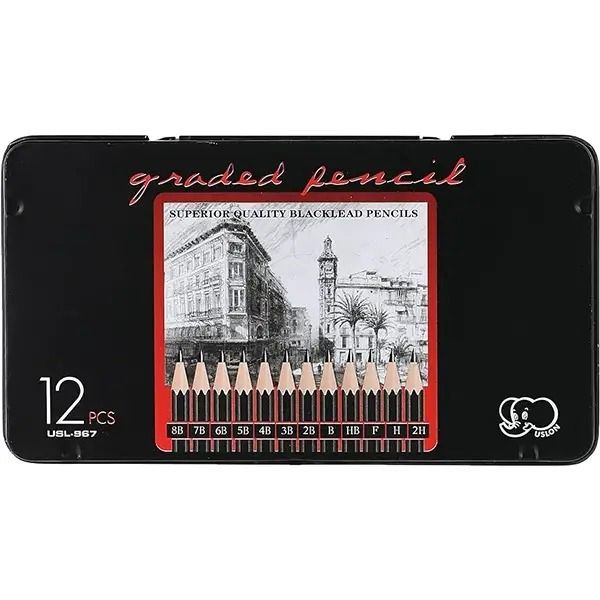 مداد طراحی اوسلون مدل Graded مجموعه 12 عددی
