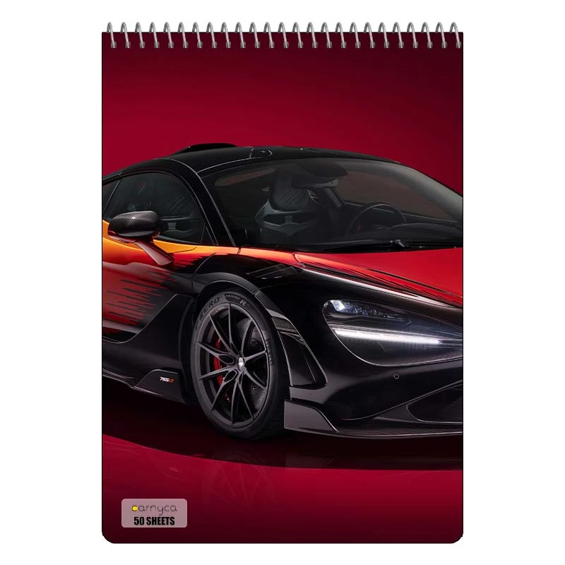 دفتر نقاشی 50 برگ سیمی کارنیکا طرح مک لارن McLaren کد 70156