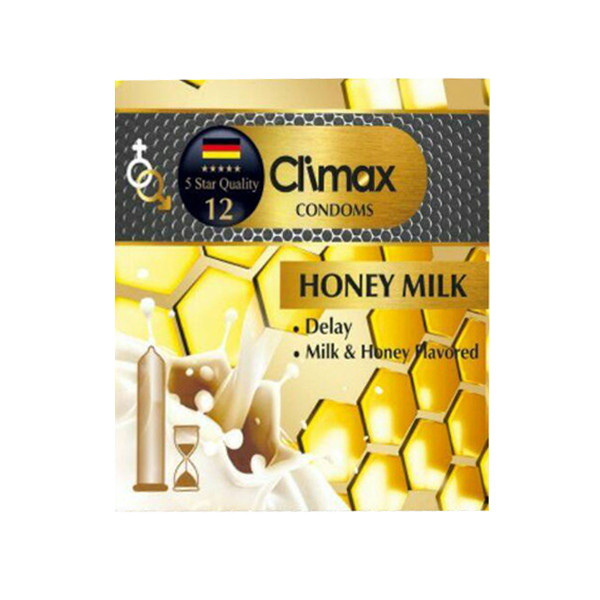 کاندوم کلایمکس مدل 12 honey milk بسته 3 عددی