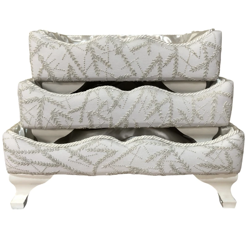 جعبه هدیه مدل برجسته عقد و بله برون مجموعه 3 عددی