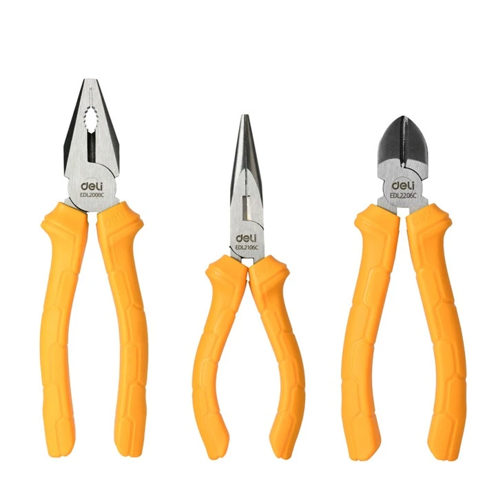 انبردست و انبر سیم چین و انبر دم باریک دلی مدل DL2008C-3 مجموعه 3 عددی