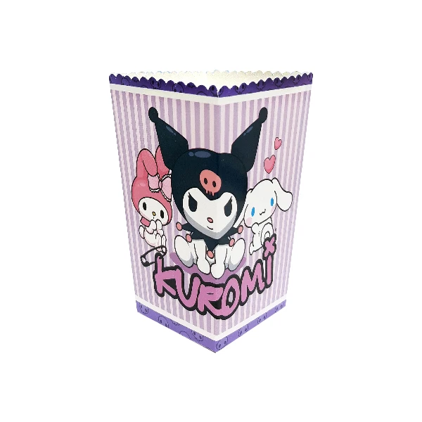 ظرف پاپ کورن یکبار مصرف مدل کرومی کد KuromiP1 مجموعه 10 عددی