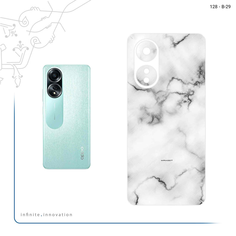 برچسب پوششی ماهوت مدل Blanco_Smoke_Marble مناسب برای گوشی موبایل اپو A58 4G