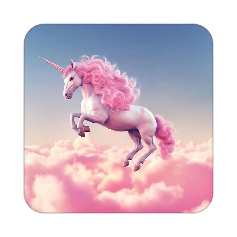 زیر لیوانی کاکتی طرح اسب تک شاخ و یونیکورن مدل mp33381