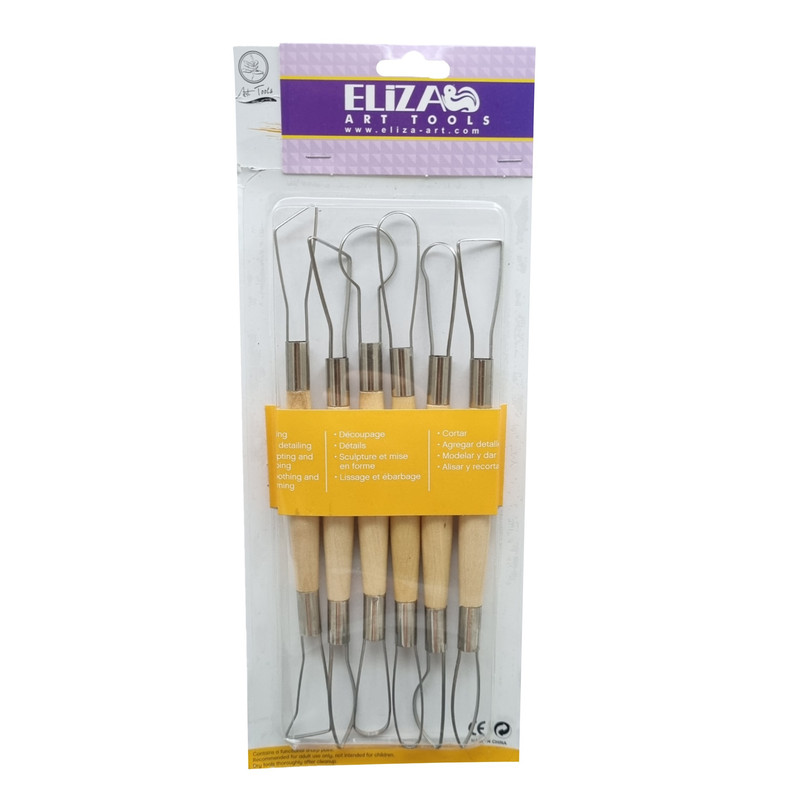 ابزار سفالگری الیزا مدل کاهنده بلند مجموعه 6 عددی