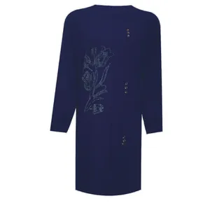 تونیک آستین بلند زنانه مدل نگینی گلدار DKCOP 310