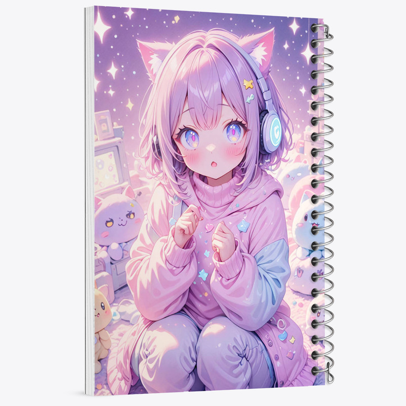 دفتر مشق 50 برگ خندالو طرح دختر انیمه ای کد N1999