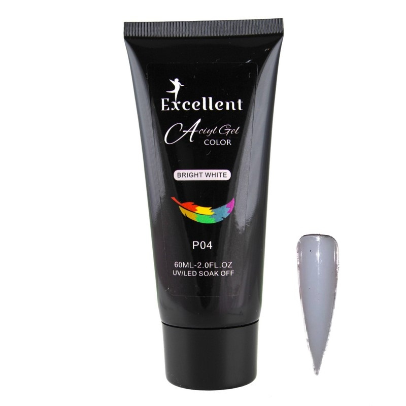 پلی ژل کاشت ناخن اکسلنت مدل P04 حجم 60 میلی لیتر
