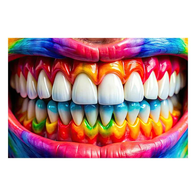 فرش پارچه‌ای مدل فرشینه طرح دندان  رنگانگ کد AR3061461