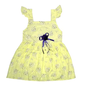 پیراهن دخترانه مدل chin35 رنگ زرد