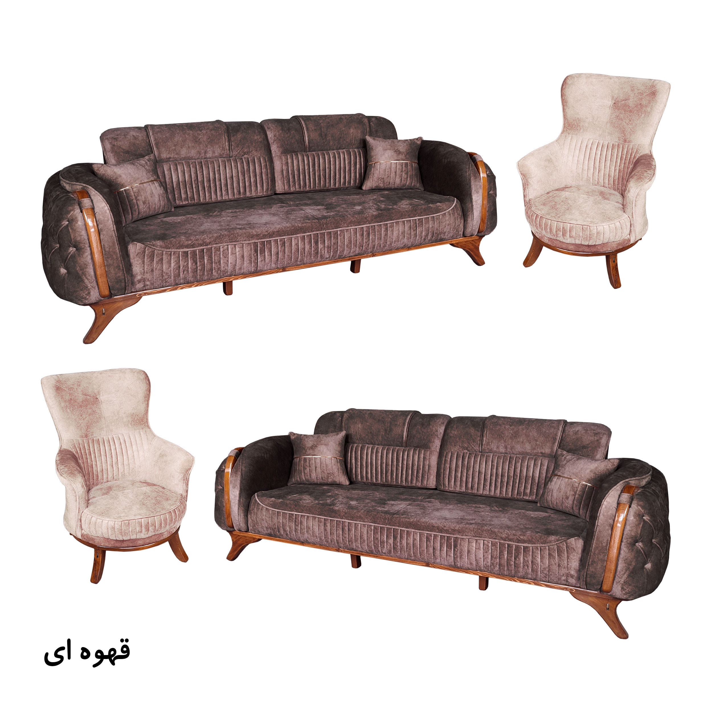 مبل تختخواب شو هشت نفره هومزا مدل لیون کد Soft02