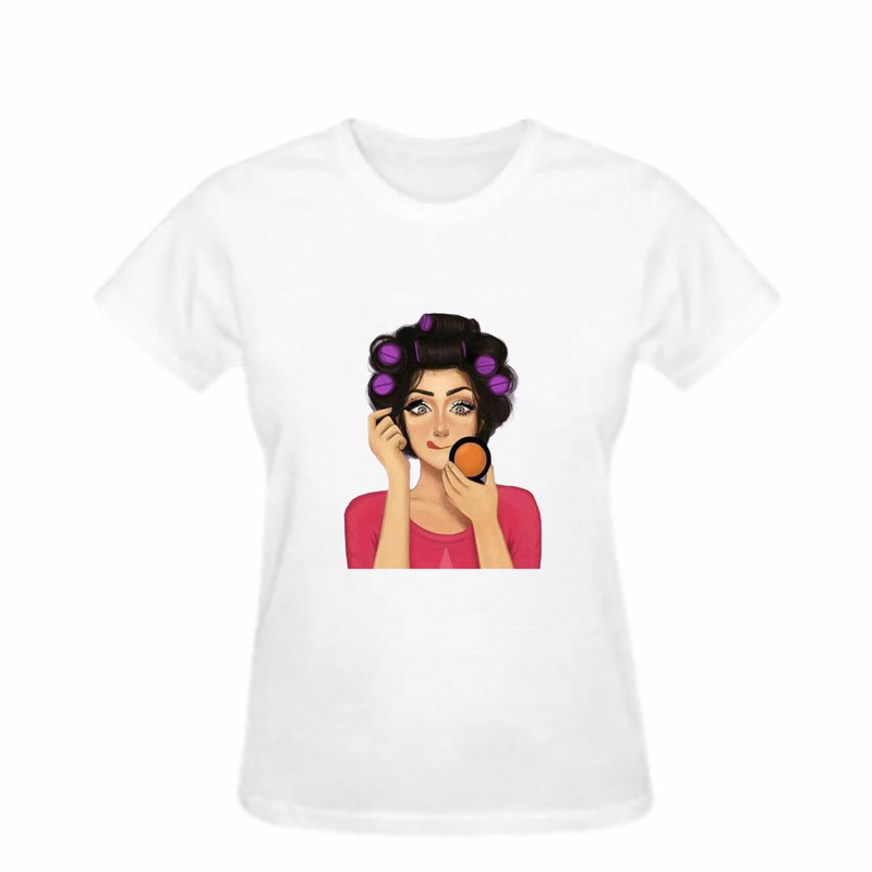 تیشرت آستین کوتاه زنانه مدل چاپی کد 006