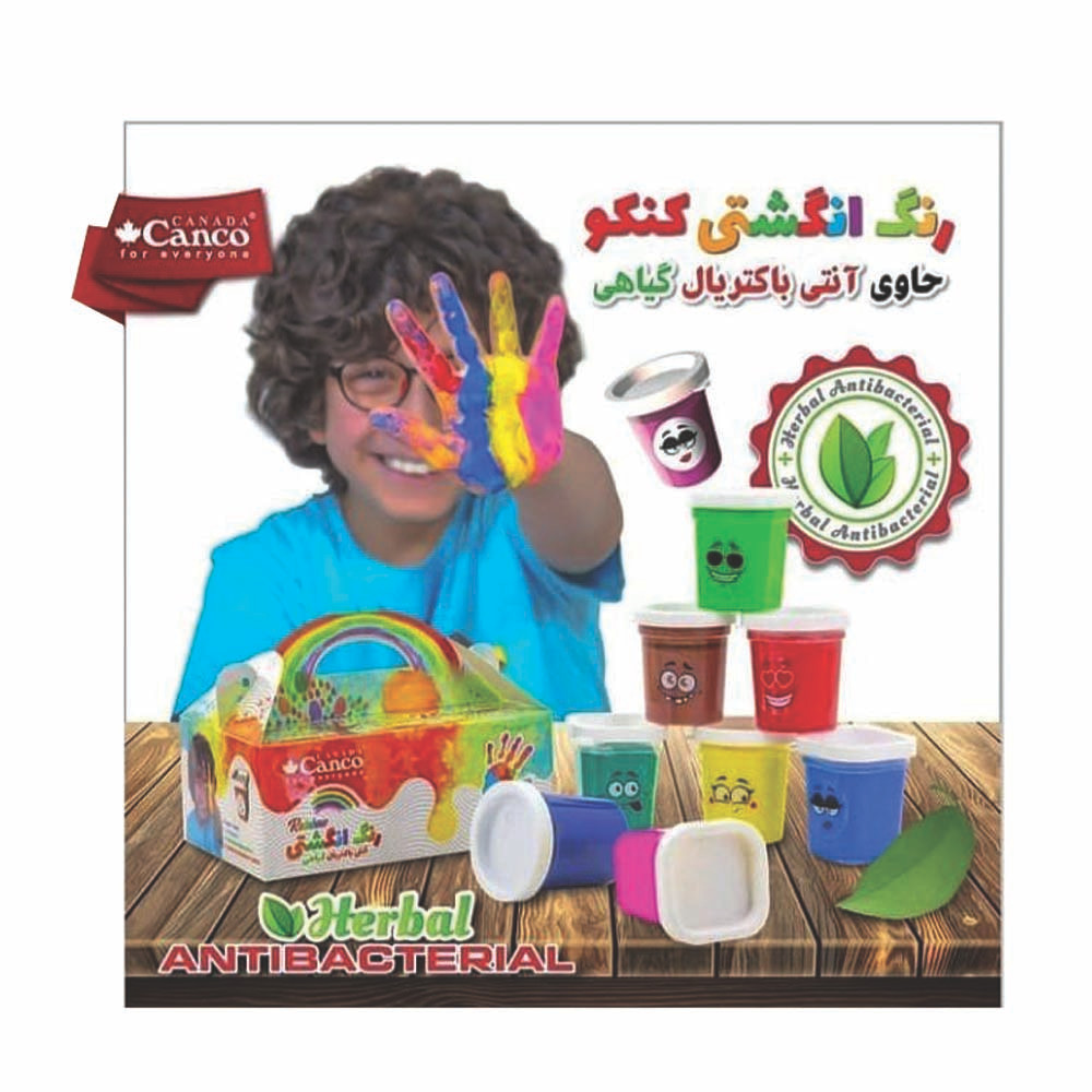 رنگ انگشتی 6 رنگ کنکو مدل آنتی باکتریال گیاهی کد 162563