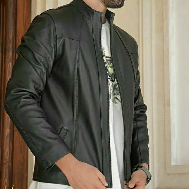 عکس شماره 7 : کت چرم مردانه چرم آفتاب مدل r520