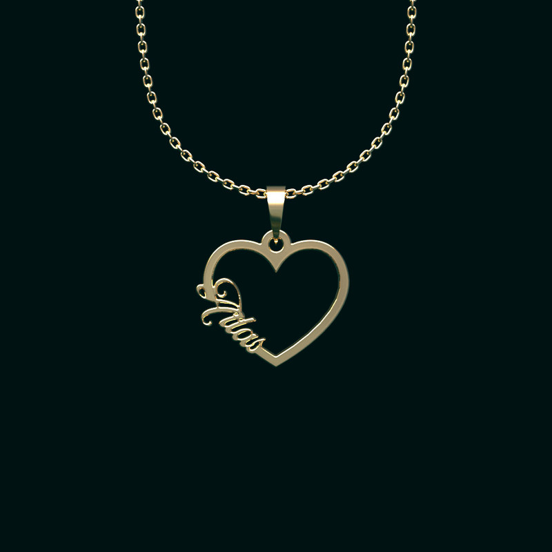 گردنبند طلا 18 عیار زنانه مدوپد مدل اسم اطلس Atlas کد YY2-1-1045